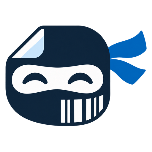 Label Ninja — το σύμβολο ninja με το barcode
